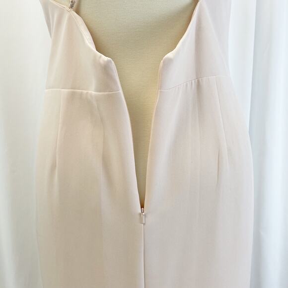 NEW IEENA For Mac Duggal‎ Womens 14 Bow Halter Criss-Cross Column Gown Blush - Picture 9 of 16